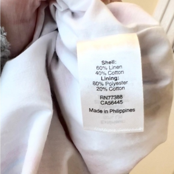 J. Crew Tropical Floral One Shoulder Linen + Cotton Blend Ruffle Dress Small - Picture 5 of 5